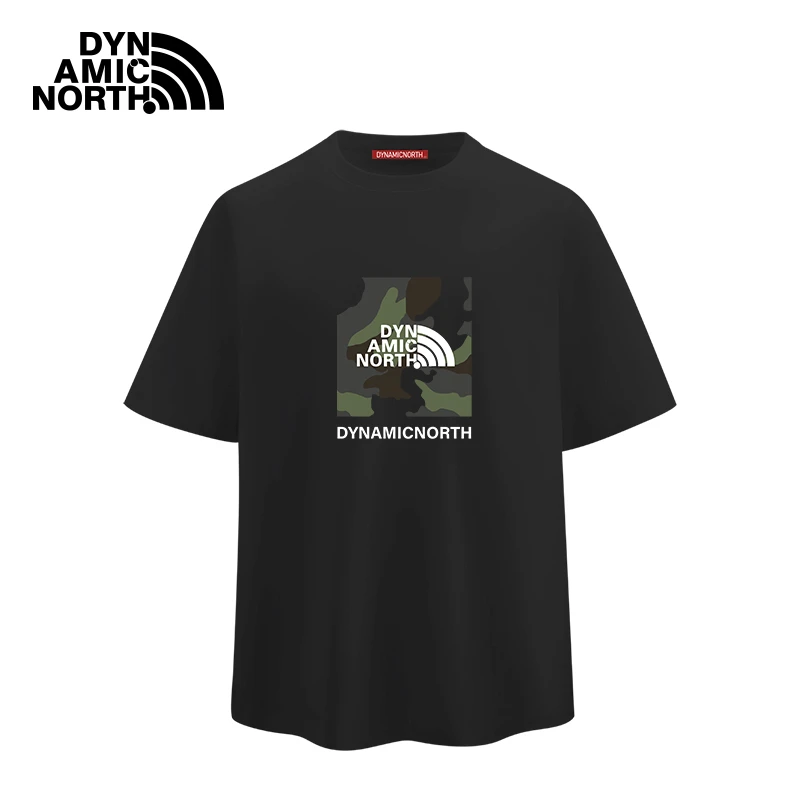 动感北面纯棉男士t恤短袖冰感夏季小白T男女同款轻奢痞帅男装短袖