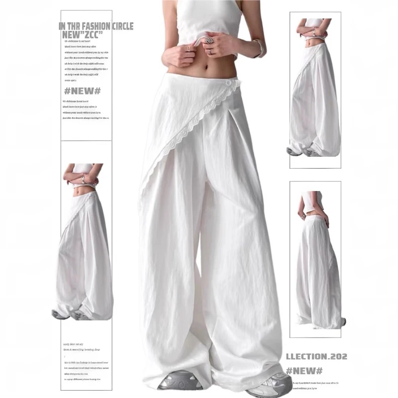 原单APM-2025春夏女装高腰显瘦直筒裤休闲宽松bf百搭垂感阔腿长裤