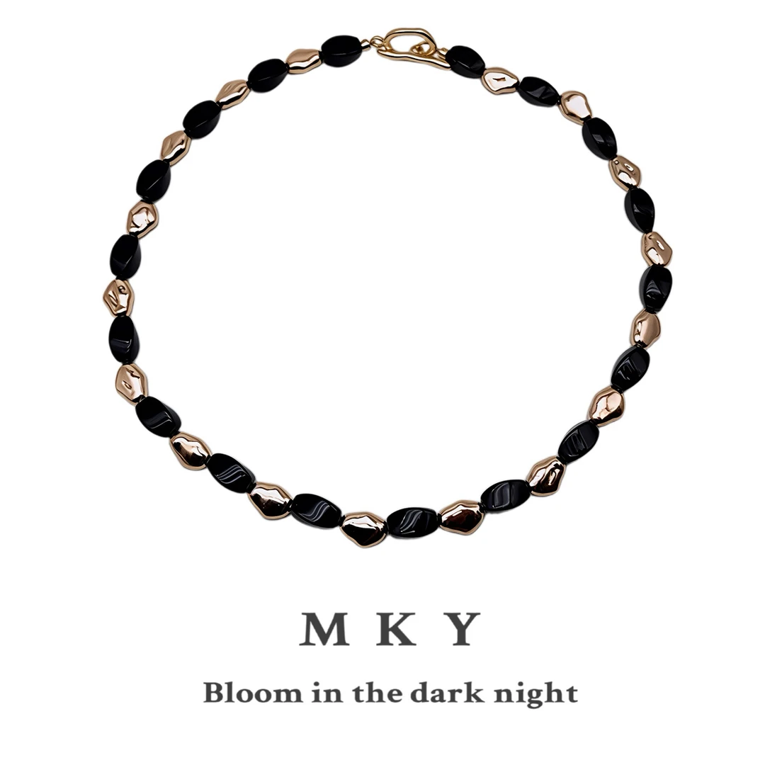 铜合金贝壳项链 MKY/小众设计感项链女长款简约时尚配饰品