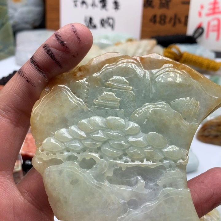 翡翠未镶嵌颈饰保真天然a货翡翠