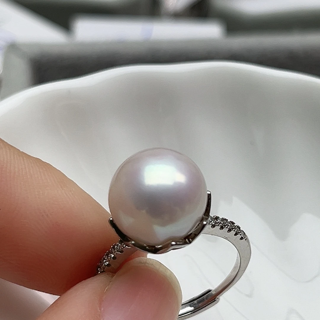 银S925镶嵌淡水珍珠戒指