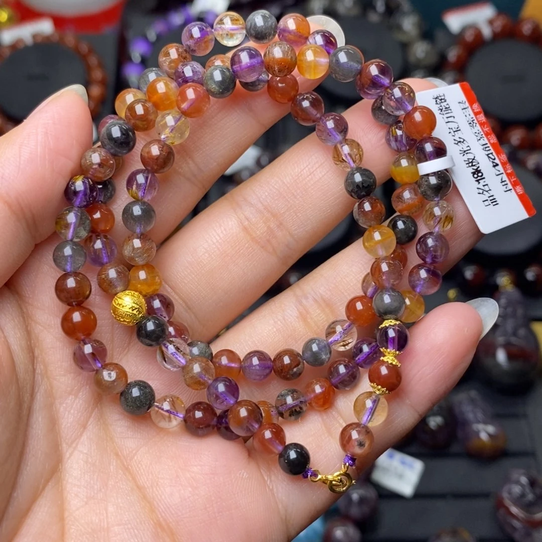 18K金镶嵌手链水晶极光多宝万能链5mm