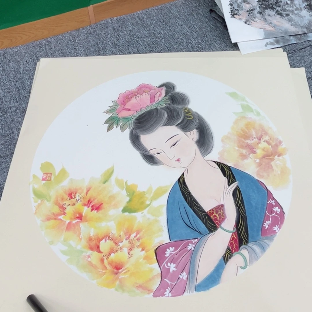 国画高阳老师68.68卡纸绘画作品