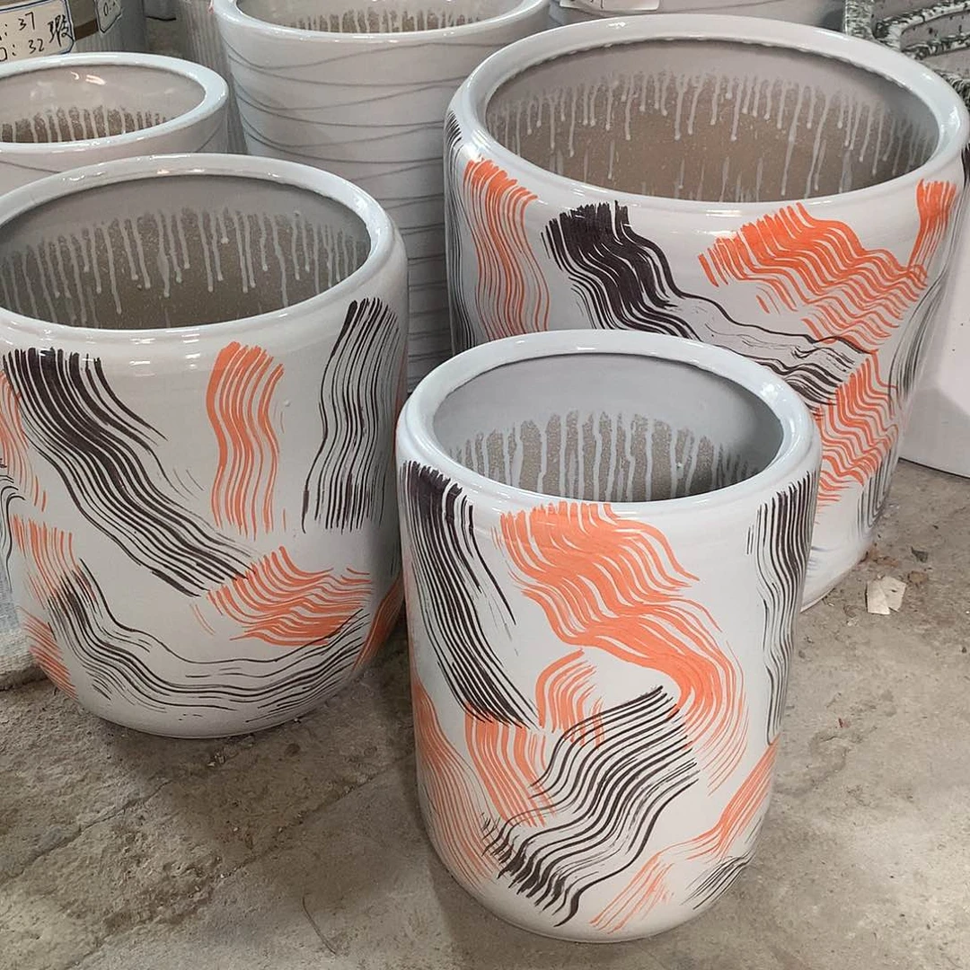 高温陶瓷花盆微瑕