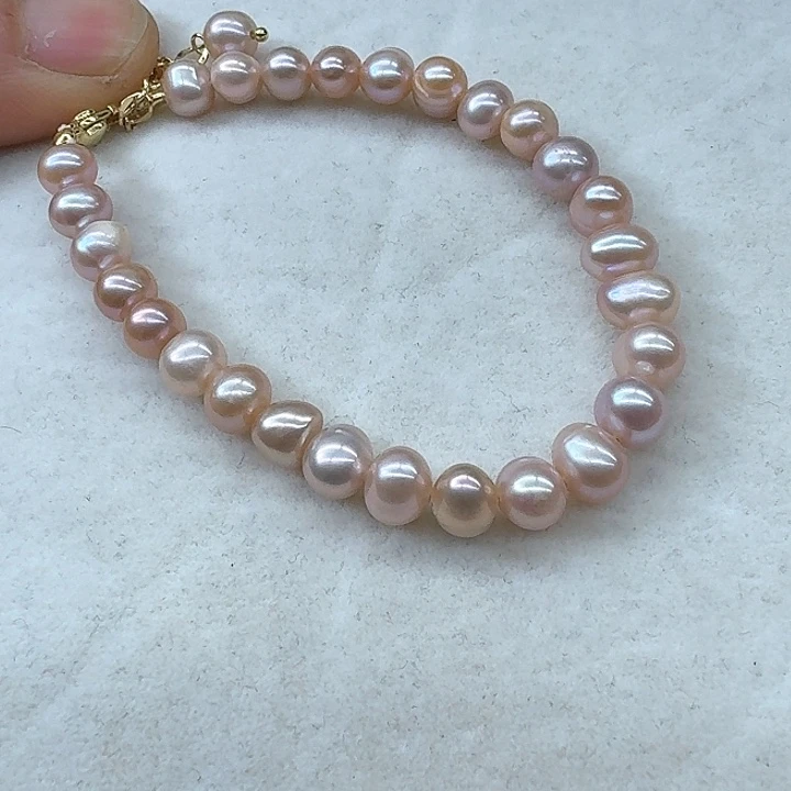 淡水珍珠手绳银S925镶嵌