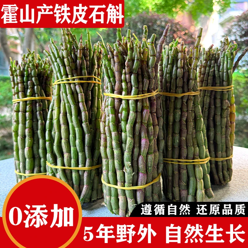 霍山原种铁皮石斛鲜条5年鲜石斛正宗新鲜可食用煲汤正品石斛鲜条