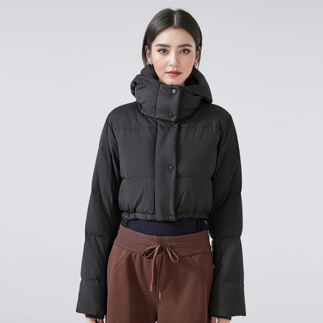 秋冬防风可拆卸冬季连帽运动羽绒服女运动百搭运动上衣女休闲