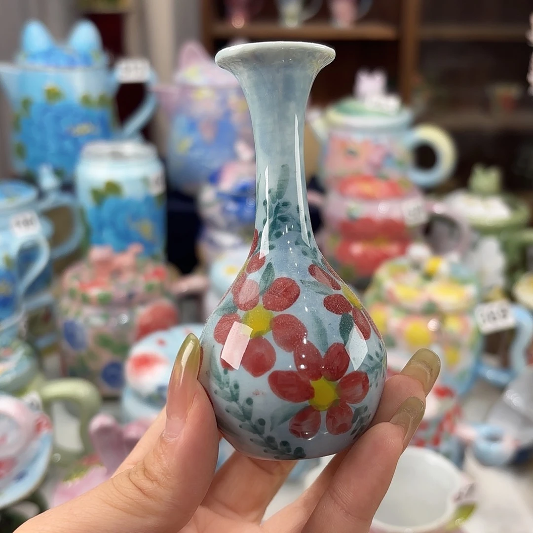 景德镇手绘高温釉下彩陶瓷茶具