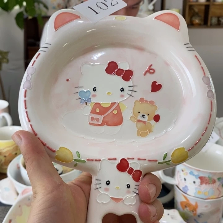 瓷片景德镇釉下彩手绘