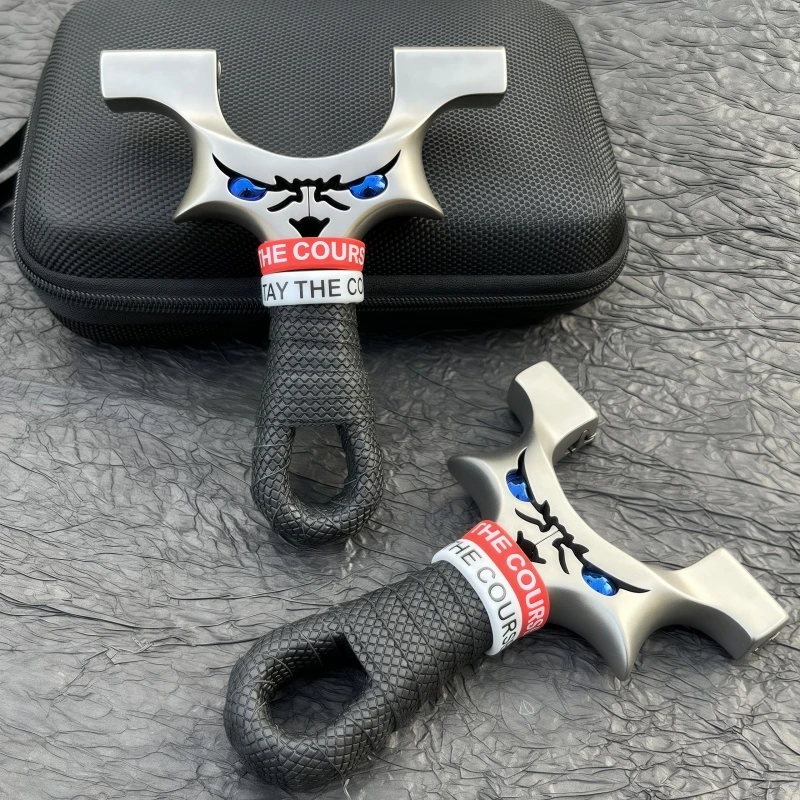 不锈钢龙齿恶魔怪兽扁皮弹弓8020 9025户外精准竞技解压传统玩具