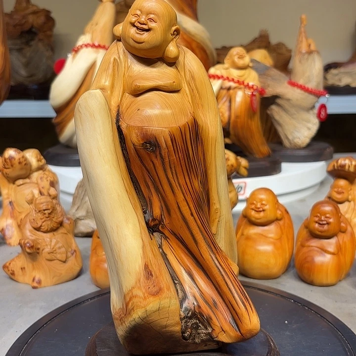 柏木太行崖柏弥勒佛