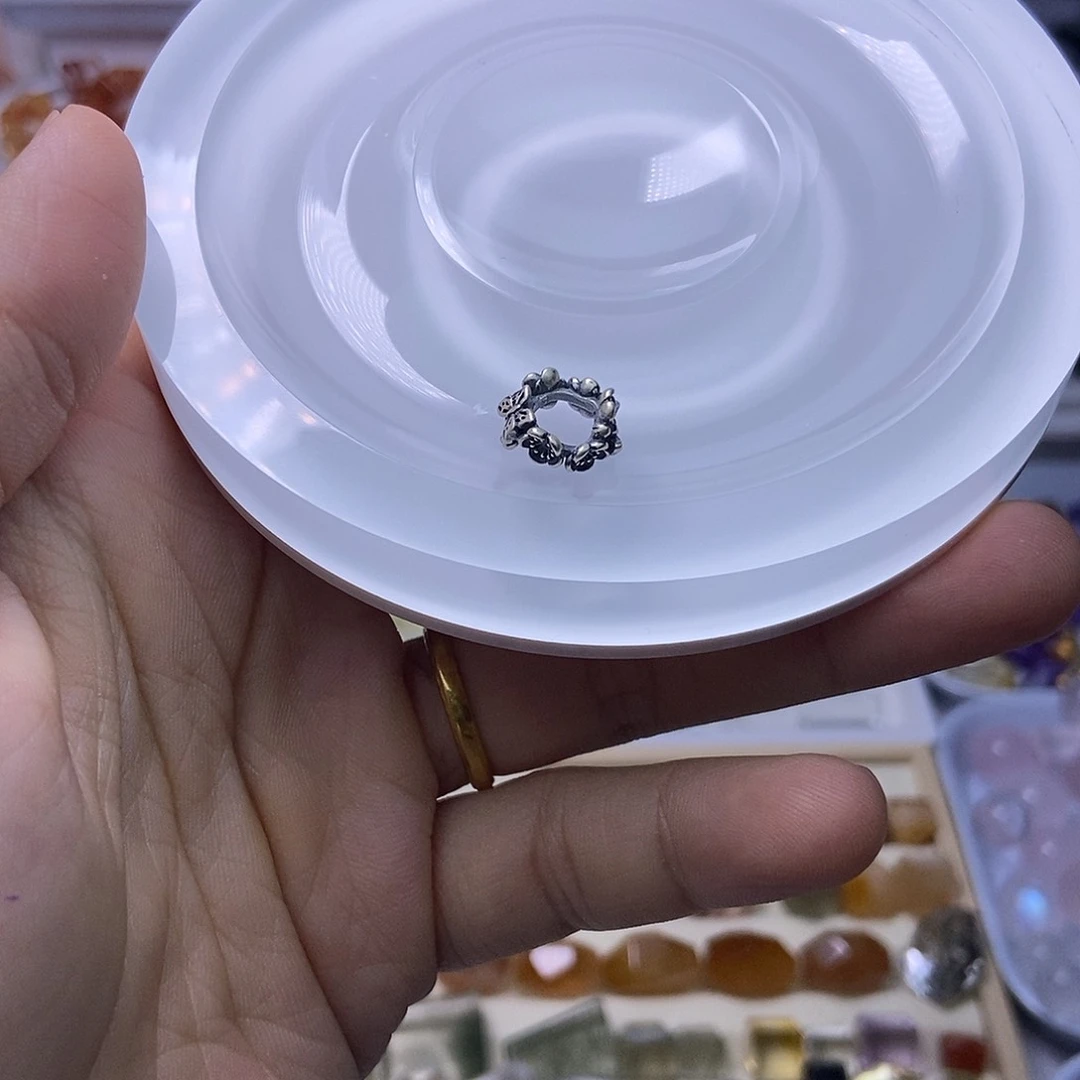 我***们水晶手串未镶嵌配饰复古银