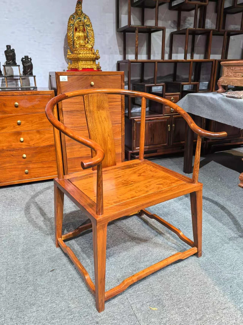 【木上】缅甸花梨-独家圈椅58*48*86客厅茶室会客室