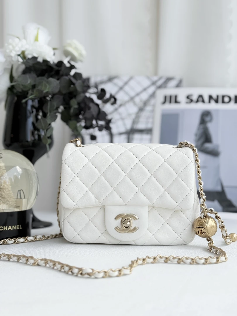 99新 Chanel/香奈儿 香奈儿白金金球方胖子单肩斜挎包 30开带卡