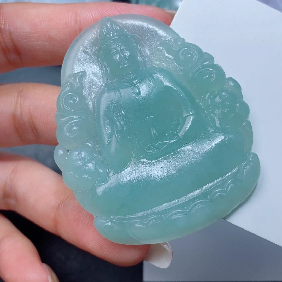定制翡翠未镶嵌定制翡翠毛货挂件