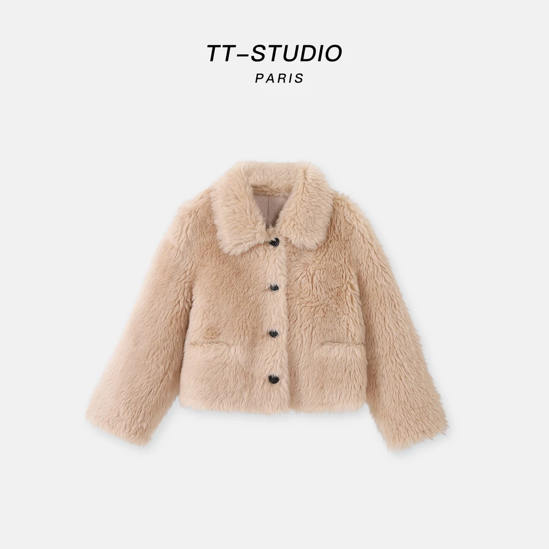 TT【热奶茶】进口100%颗粒羊毛外套TT-LZ0933