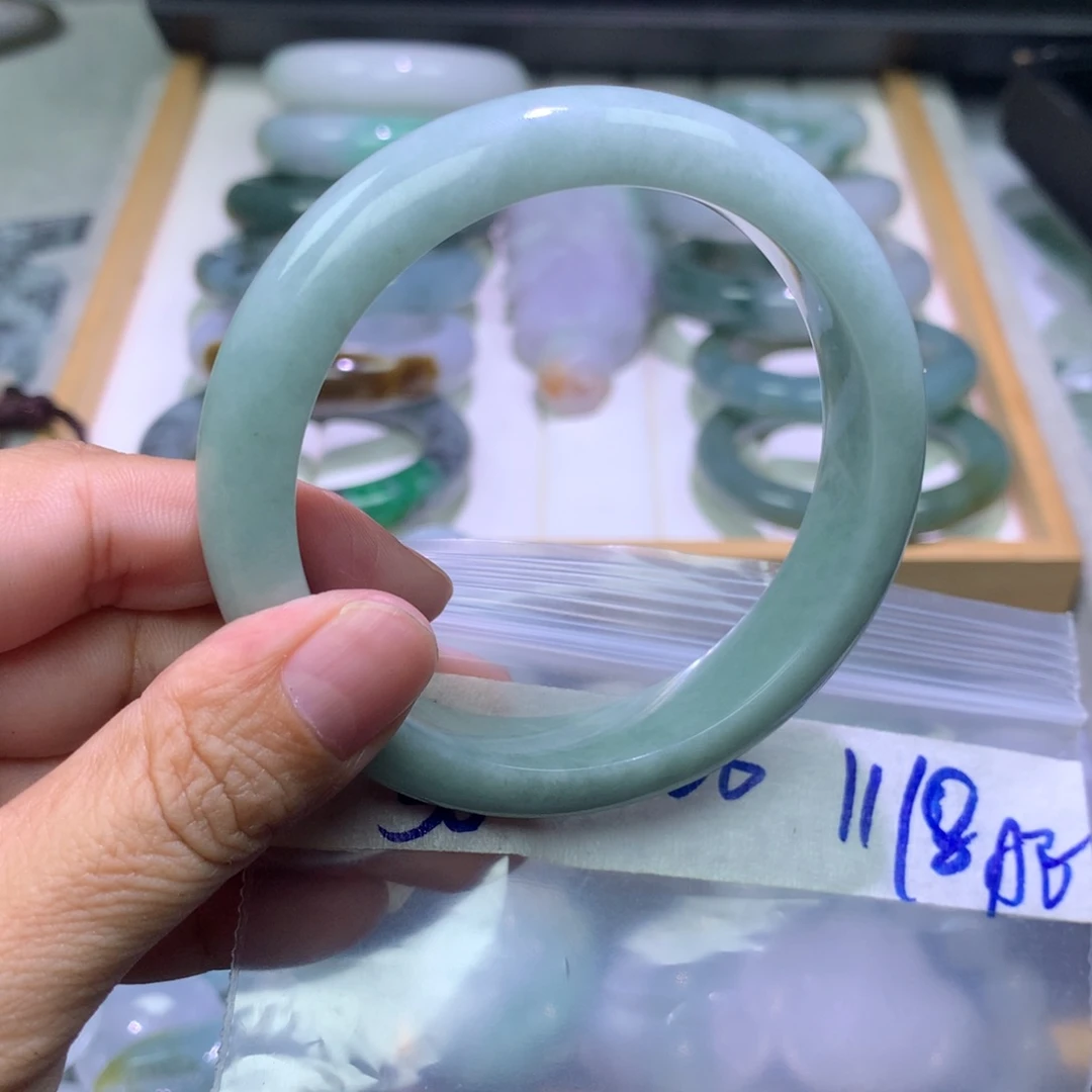 未镶嵌定制翡翠手镯58