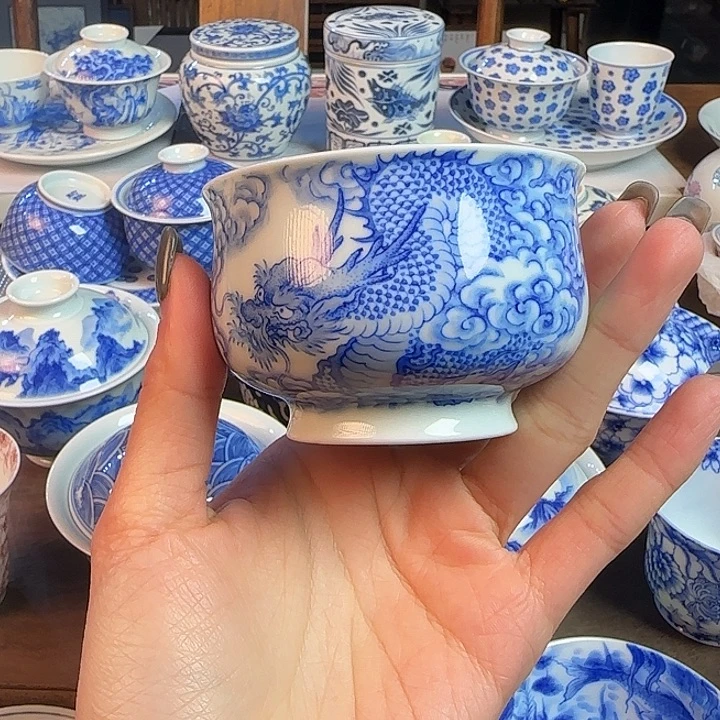 名窑口 龙纹点工卢氏杯放漏