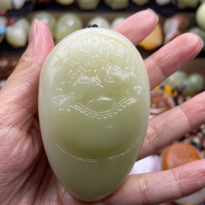 熟***道石材古青石手把件