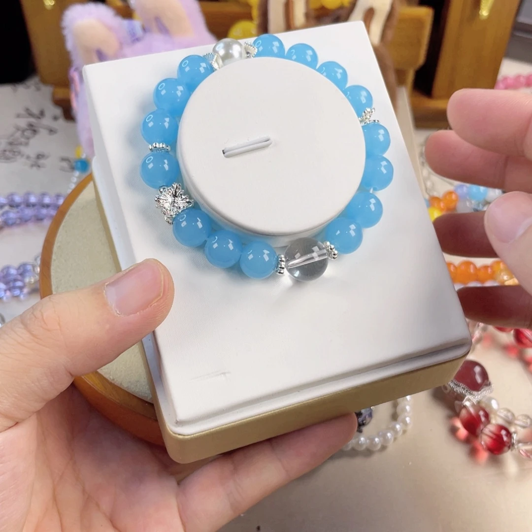 针钠钙石手饰银S925镀金镶嵌