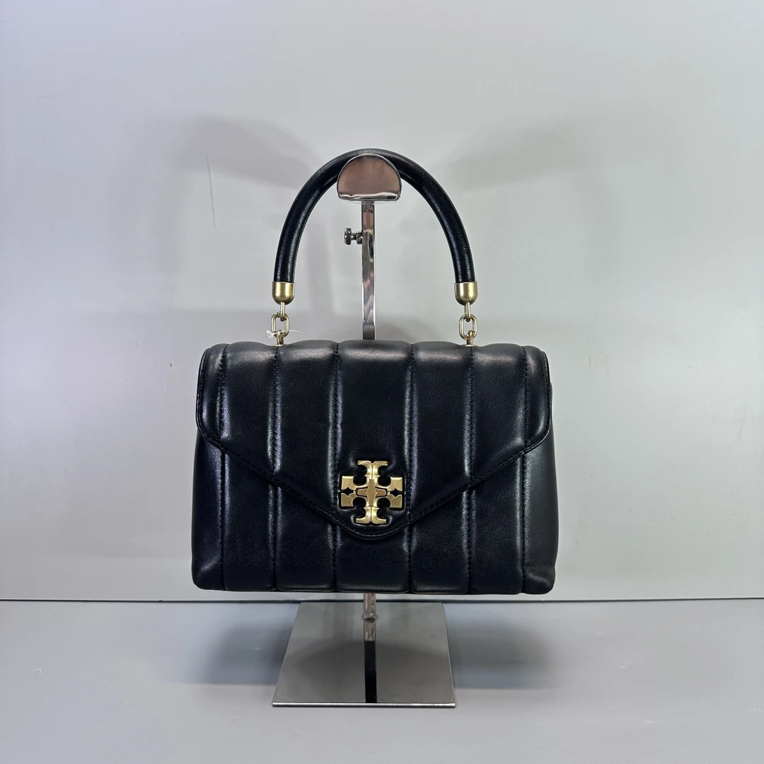95新 TORY BURCH/汤丽柏琦 kira黑色手提链条包23*17*10cmM010208