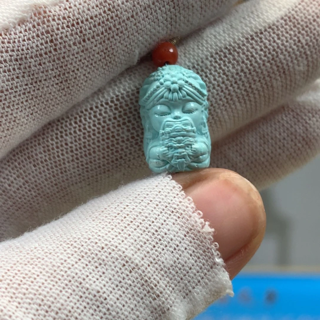 绿松石未镶嵌挂件