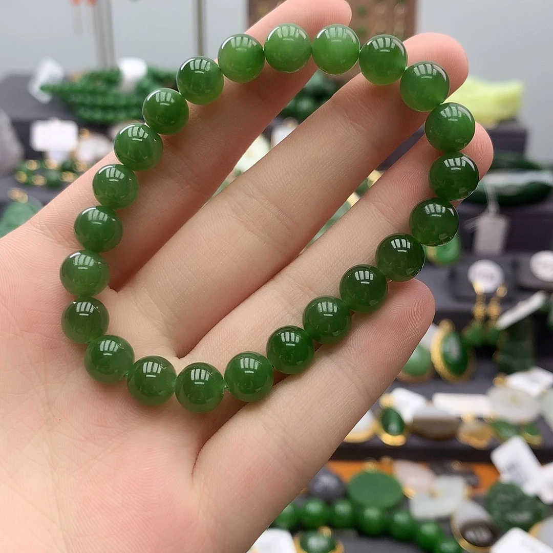 手链未镶嵌和田玉（碧玉）