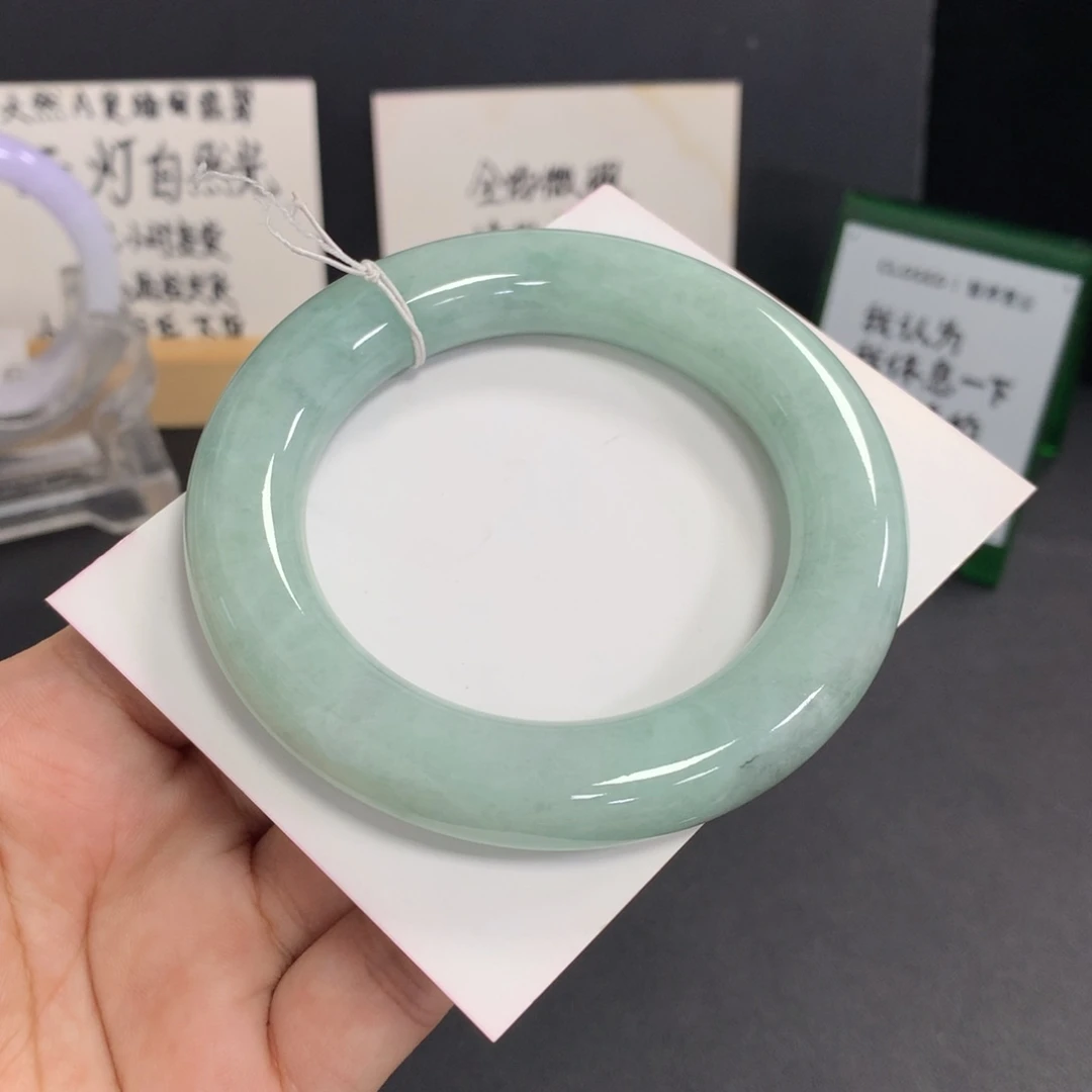 翡翠未镶嵌手镯60号55.1-11.8-13