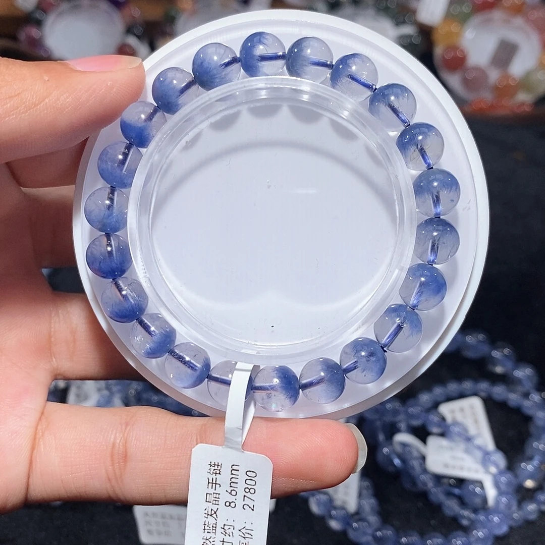 未镶嵌手链水晶蓝线