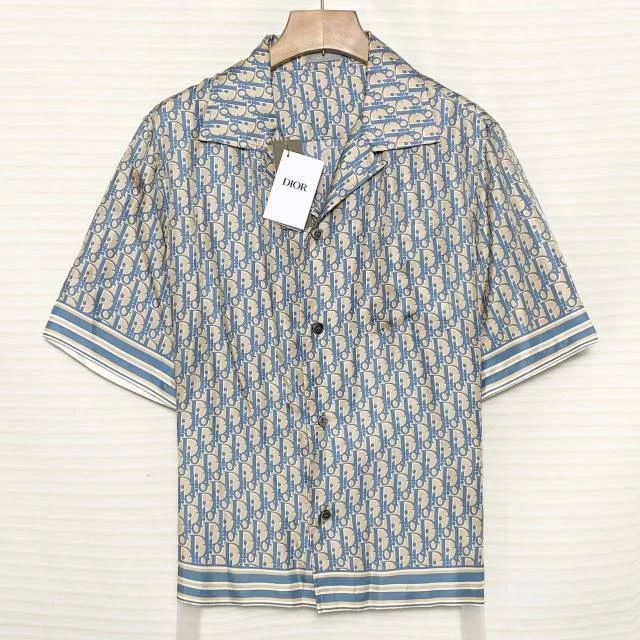 全新未使用 DIOR/迪奥  时尚 老花满印 衬衫 短袖/41码/XG-Y21633
