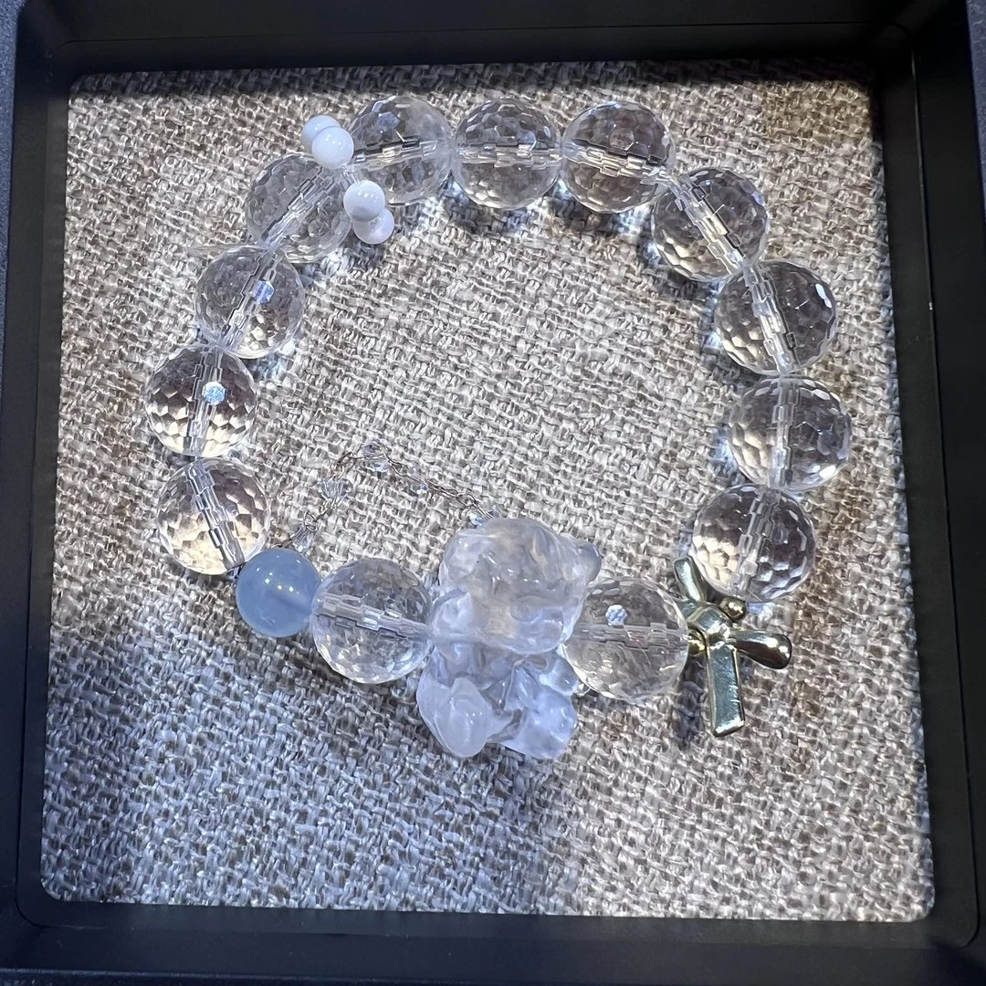 天然水晶手串（多样性发货发其一颜色微差）