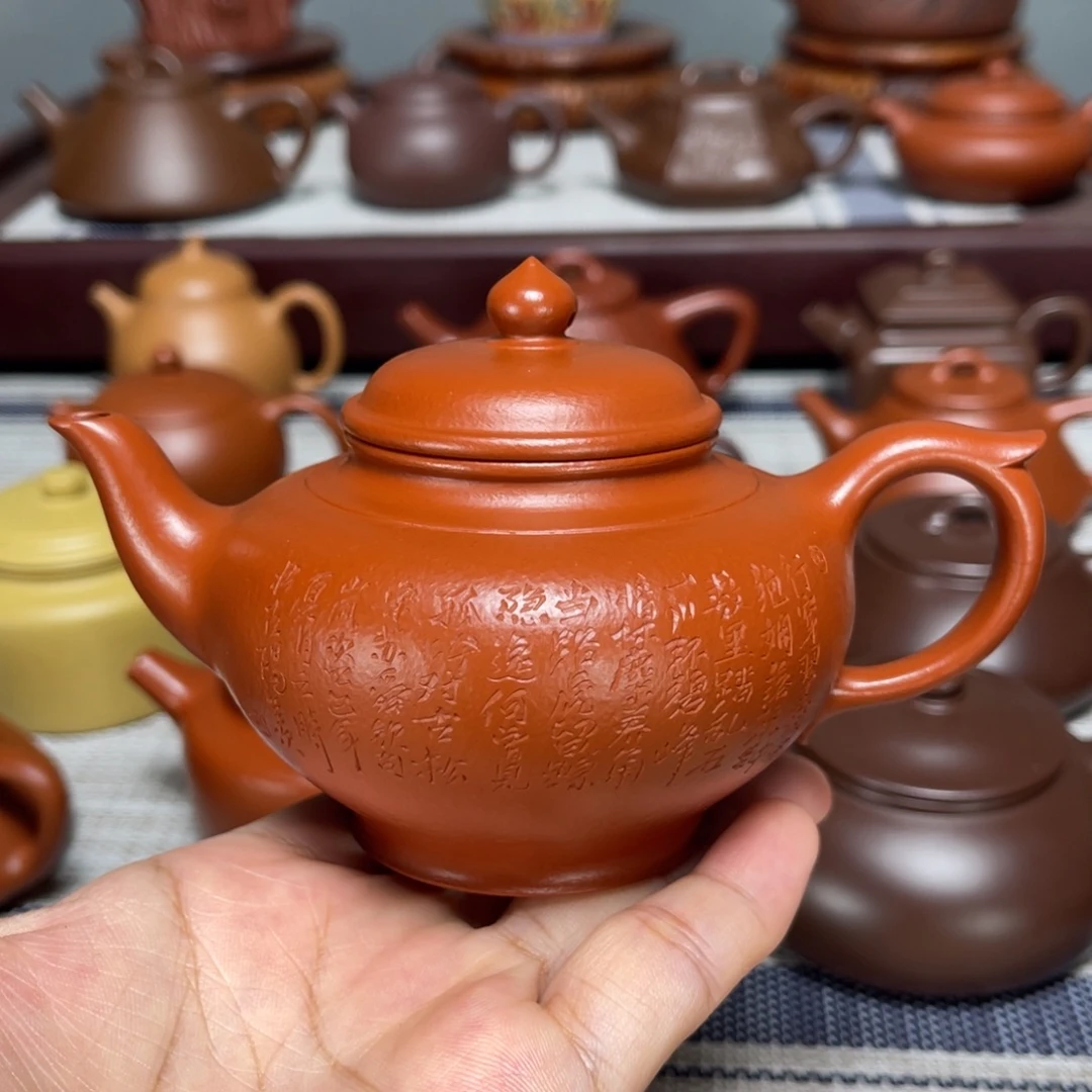 茶壶紫砂全手工制作180cc