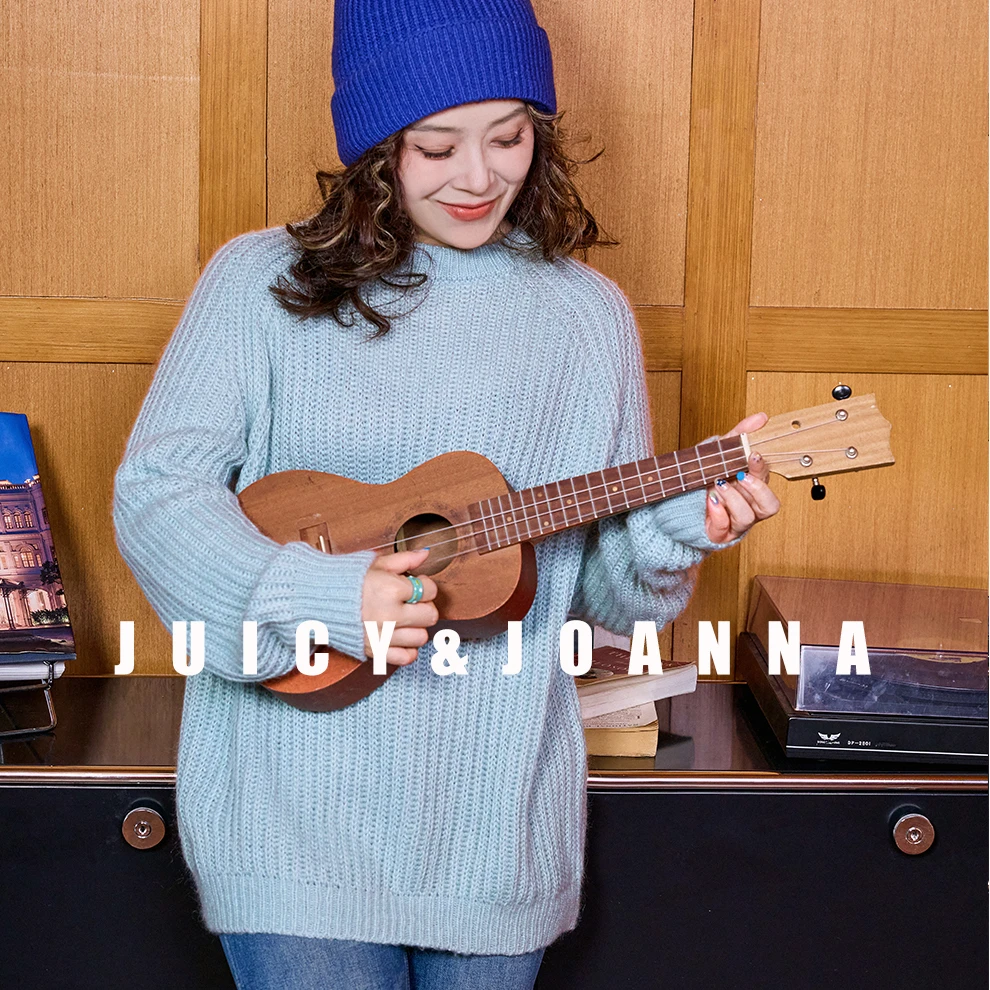 JUICY&JOANNA/橘子樱桃圆领松弛套头毛衫