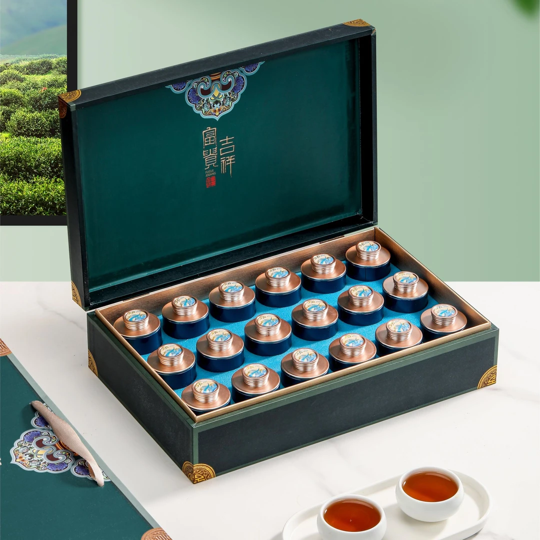 送礼自饮 茶叶花茶茉莉花茶浓香型 高档礼盒18罐 200g