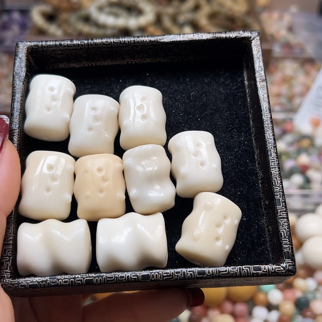 手串菩提根/象牙果瑕疵妞妞珠10颗有裂
