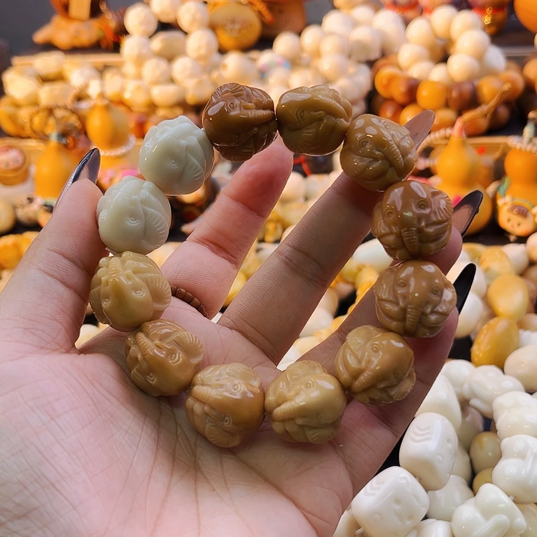 菩提根/象牙果手串小象瑕