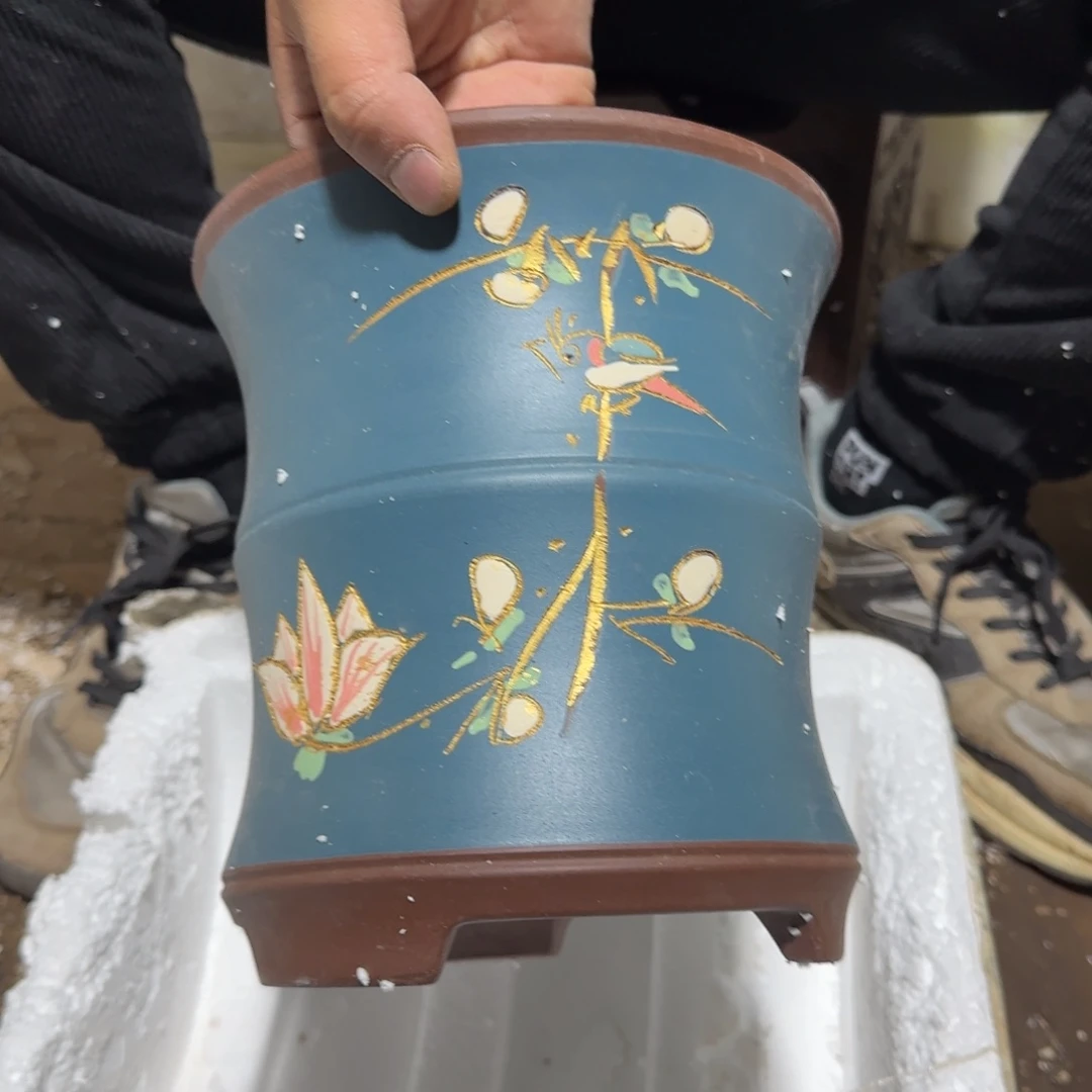 紫砂花盆口径15高度18