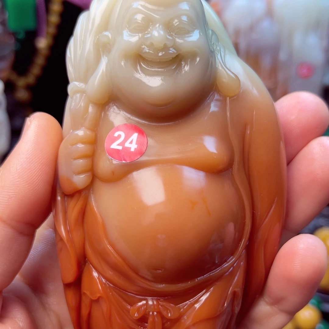 寿山石弥勒佛摆件