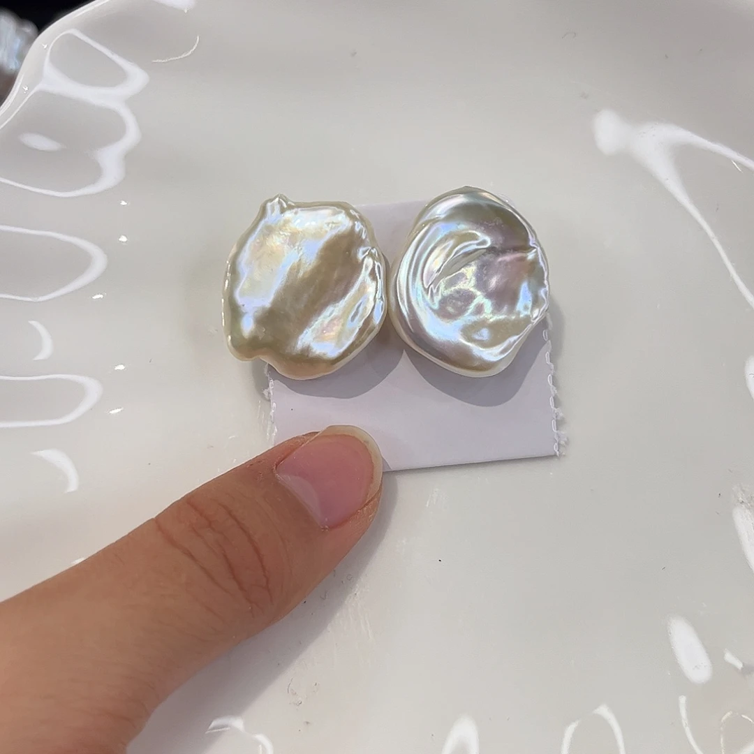 淡水珍珠耳饰银S925镶嵌