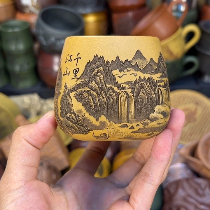 茶杯紫砂宜兴紫砂杯子