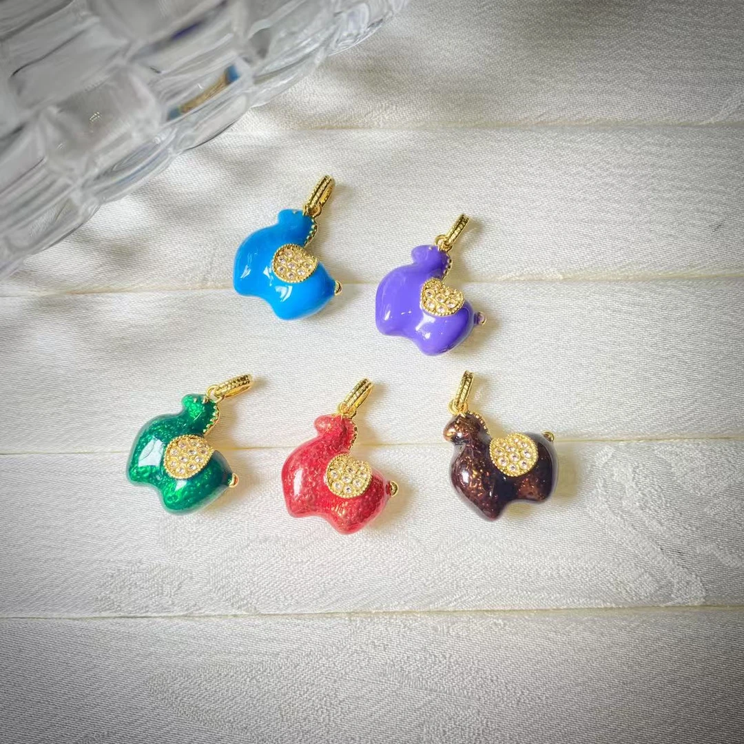 【逍遥】18K珐琅彩国风敦敦马配件*YFZB/0603/多样性发/1件