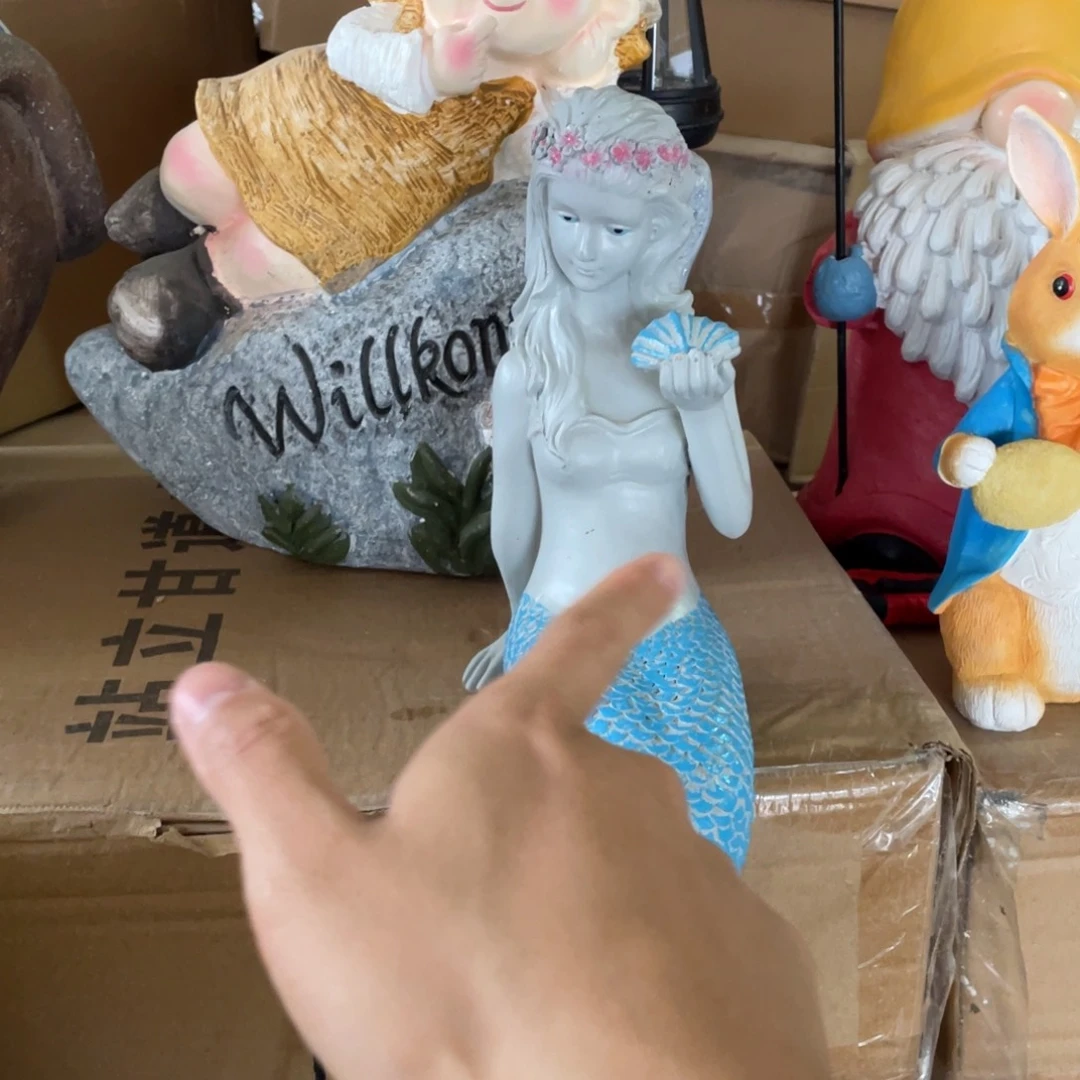 【闪购商品】树脂坐姿美人鱼摆件