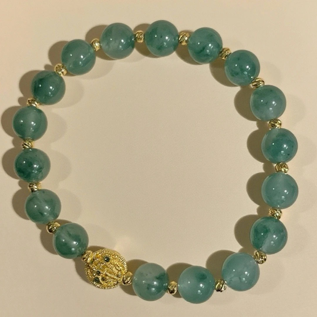 冰晴水浅翠绿色非洲翠石英质玉时尚百搭千金风气质