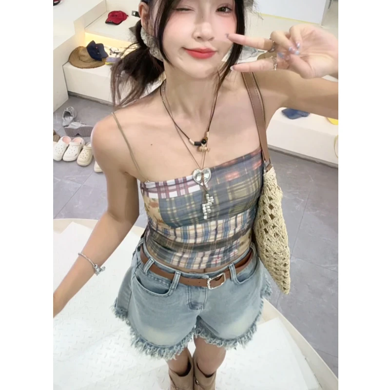 夏季l短裤高腰高腰宽松阔腿短裤韩版女装学生显高阔腿