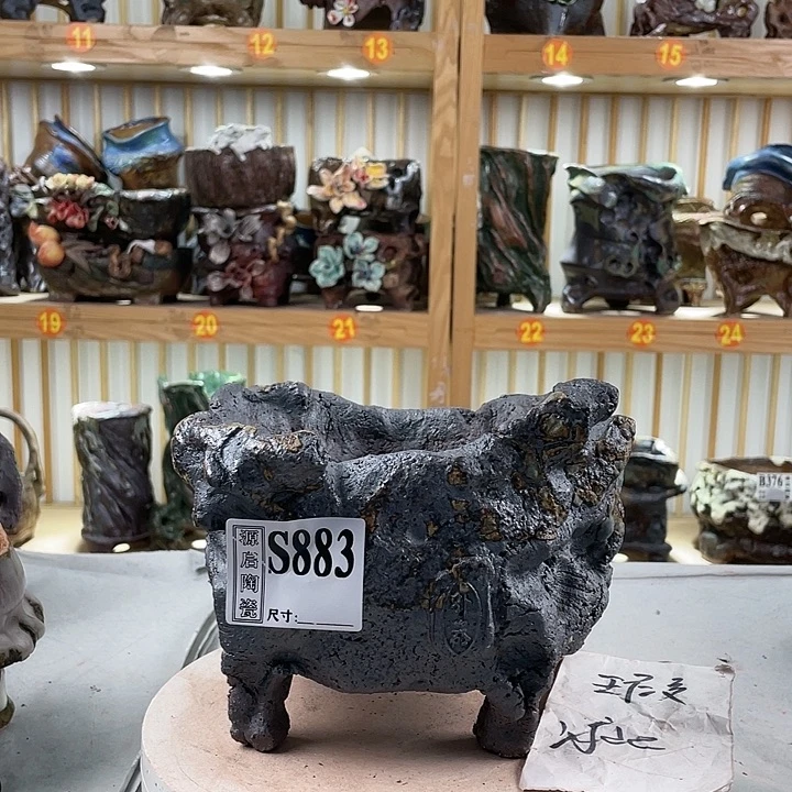 紫砂花盆手工制作默认微瑕883