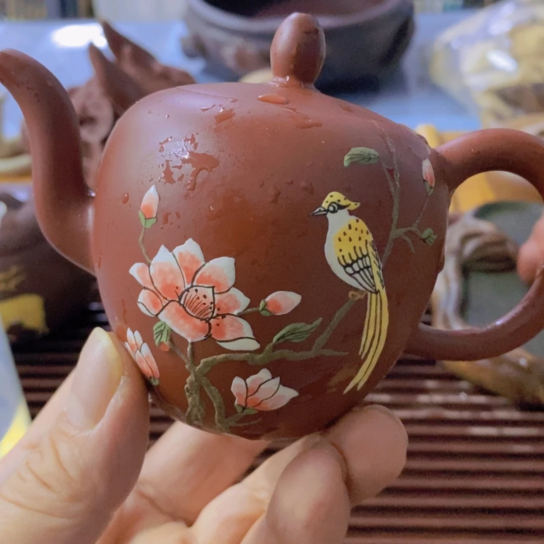 茶杯绿泥紫砂紫砂
