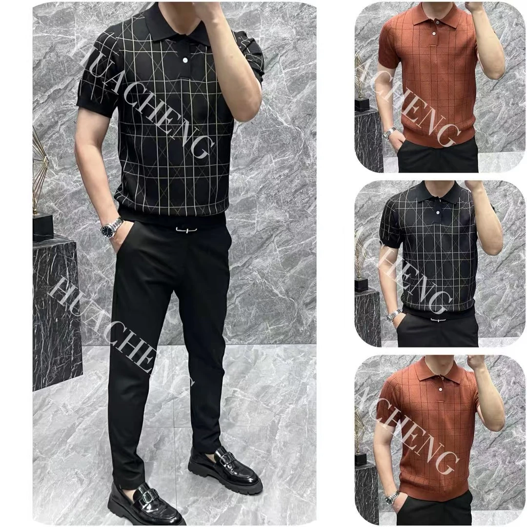【HUACHENG】新款男士秋季百搭织花时尚舒适高级POLO衫HC25011翻领