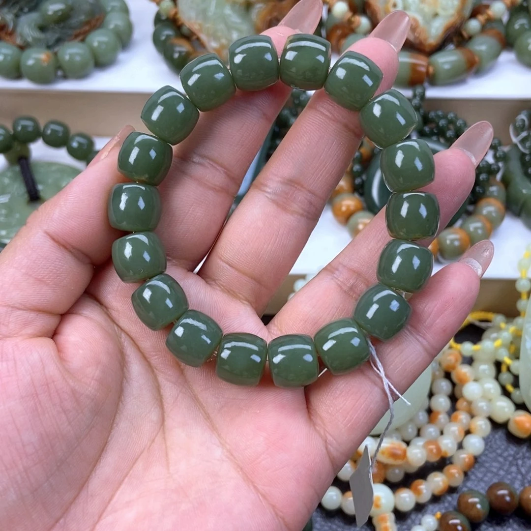 透闪石质玉手串未镶嵌建