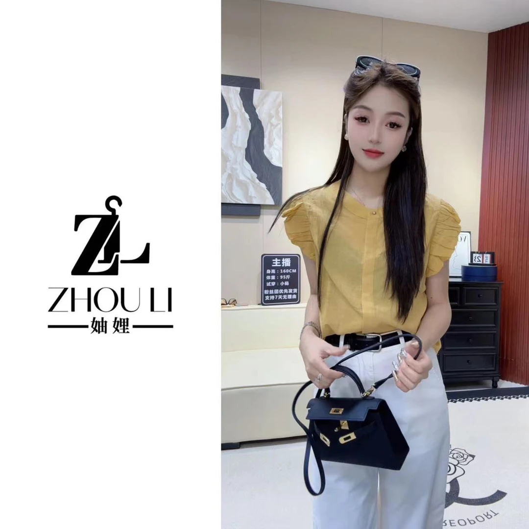 妯娌甄选【明媚少女~】设计感显瘦百搭亚麻天丝衬衣小衫