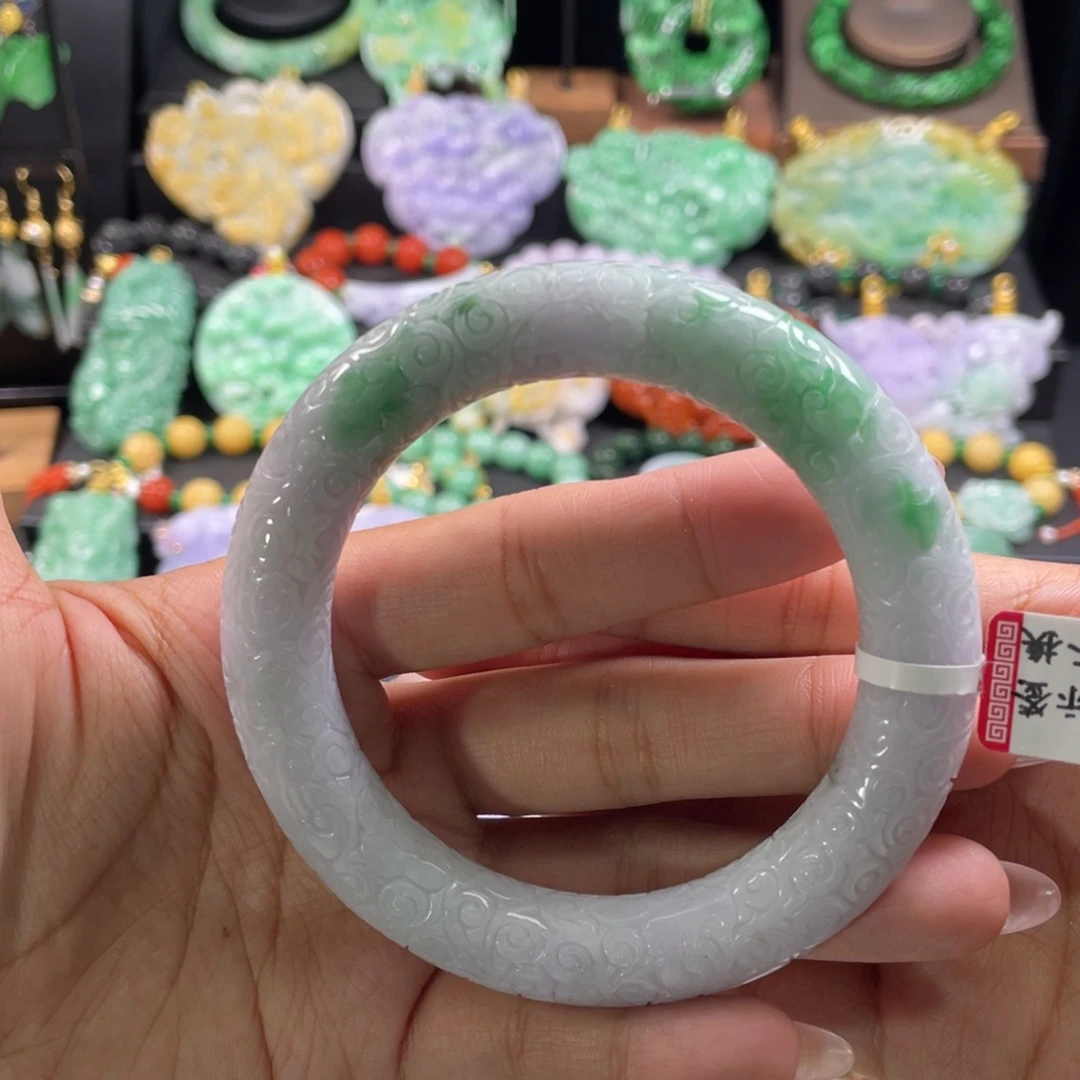 翡翠未镶嵌手镯代编织